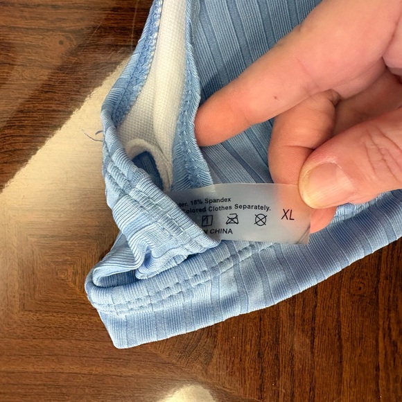 Light Blue Ribbed Bikini Set - Picture 8 of 8